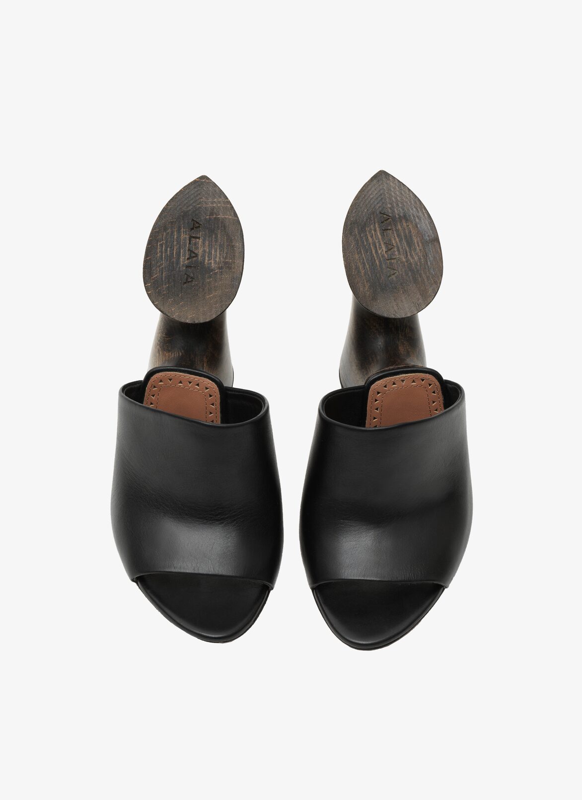 WOODEN HEEL SCULPTURE ALAÏA BLACK WOODEN HEEL SCULPTURE
